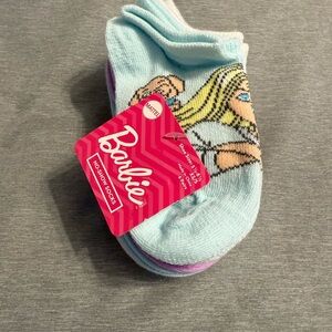 Barbie Light Blue and Purple No Show Socks